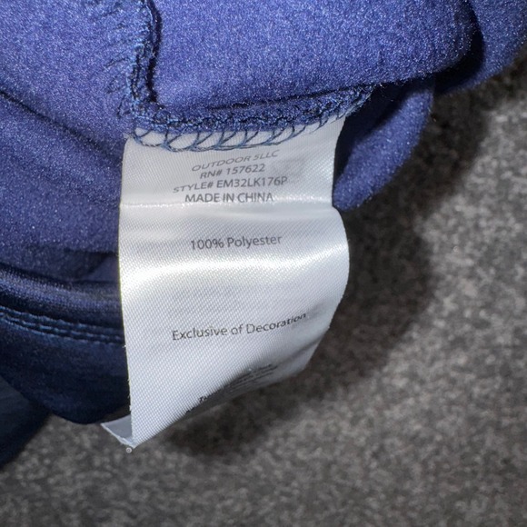 Eddie Bauer Mens Blue Heathered 1/4 Zip Pullover Fleece Sweatshirt Size Medium - Picture 7 of 7